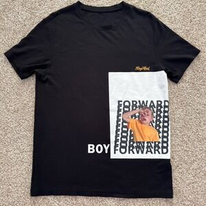 Boy Hood BOY FORWARD Graphic Black T Shirt No Size Label